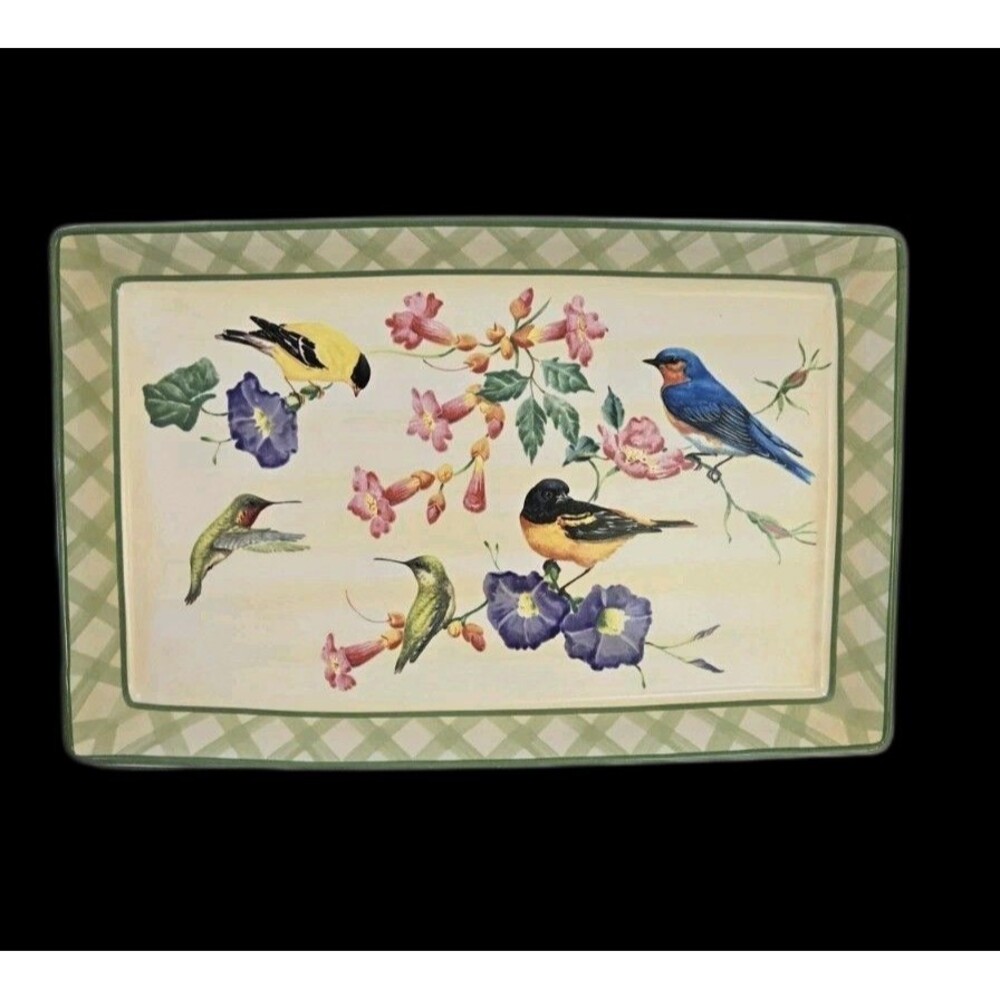 Lenox Summer Greetings 18 3/8" Rectangular Serving Platter Catherine McClung